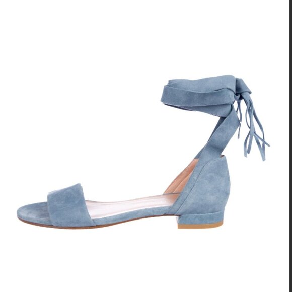 Stuart Weitzman Corbata Suede  Sandals Size 8.5 - Picture 1 of 12